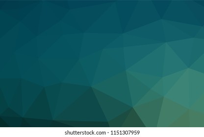 Dark Blue, Green vector shining hexagonal pattern. Creative illustration in halftone style with gradient. Brand new style for your business design.