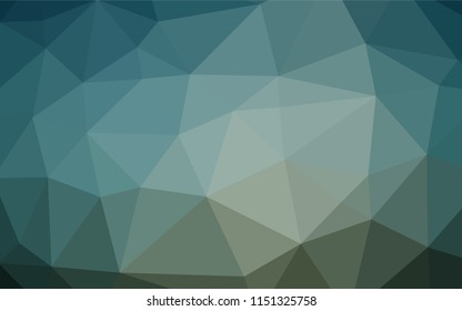 Dark Blue, Green vector shining hexagonal template. Brand new colored illustration in blurry style with gradient. The best triangular design for your business.