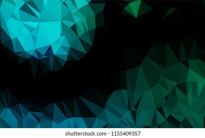 Dark Blue, Green vector shining hexagonal background. Brand new colored illustration in blurry style with gradient. Brand new style for your business design.