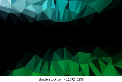 Dark Blue, Green vector shining hexagonal pattern. A sample with polygonal shapes. A completely new template for your business design.
