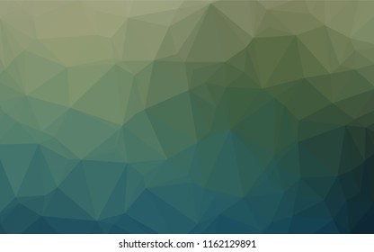 Dark Blue, Green vector shining hexagonal template. Colorful illustration in abstract style with gradient. The elegant pattern can be used as part of a brand book.