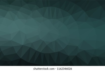 Dark Blue, Green vector shining hexagonal template. Creative geometric illustration in Origami style with gradient. A new texture for your design.