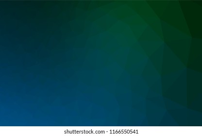 Dark Blue, Green vector shining hexagonal template. Modern geometrical abstract illustration with gradient. The textured pattern can be used for background.