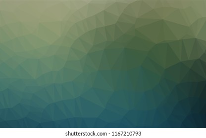 Dark Blue, Green vector shining hexagonal template. Colorful abstract illustration with gradient. The best triangular design for your business.