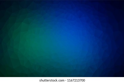 Dark Blue, Green vector shining hexagonal template. Glitter abstract illustration with an elegant design. The completely new template can be used for your brand book.