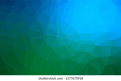 Dark Blue, Green vector shining hexagonal background. Shining colored illustration in a Brand new style. A completely new template for your business design.