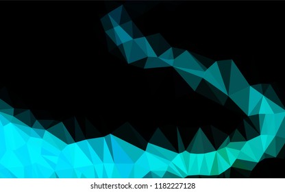 Dark Blue, Green vector shining hexagonal background. Creative illustration in halftone style with gradient. The elegant pattern can be used as part of a brand book.