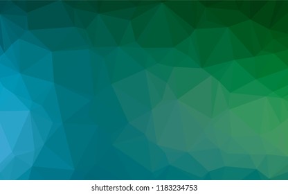 Dark Blue, Green vector shining hexagonal pattern. Brand new colored illustration in blurry style with gradient. Brand new design for your business.