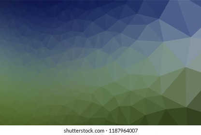 Dark Blue, Green vector shining hexagonal pattern. Colorful abstract illustration with gradient. The template can be used as a background for cell phones.