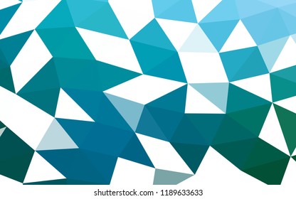 Dark Blue, Green vector shining hexagonal shining triangular. An elegant bright illustration with gradient. The elegant pattern can be used as part of a brand book.