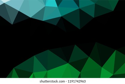 Dark Blue, Green vector shining hexagonal template. A sample with polygonal shapes. A new texture for your design.