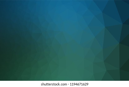 Dark Blue, Green vector shining hexagonal pattern. Colorful illustration in abstract style with gradient. A new texture for your design.