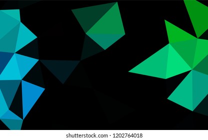 Dark Blue, Green vector shining hexagonal template. A completely new color illustration in a vague style. The textured pattern can be used for background.