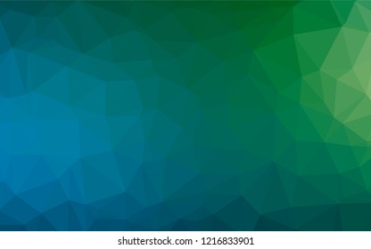 Dark Blue, Green vector shining hexagonal template. Glitter abstract illustration with an elegant design. A completely new design for your business.
