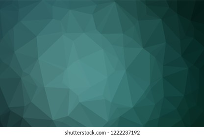 Dark Blue, Green vector shining hexagonal template. Creative geometric illustration in Origami style with gradient. A completely new template for your business design.