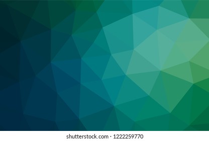 Dark Blue, Green vector shining hexagonal pattern. Colorful illustration in abstract style with gradient. Brand new design for your business.