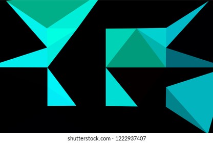 Dark Blue, Green vector shining hexagonal pattern. Colorful abstract illustration with gradient. A completely new design for your business.