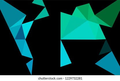 Dark Blue, Green vector shining hexagonal template. Glitter abstract illustration with an elegant design. The textured pattern can be used for background.