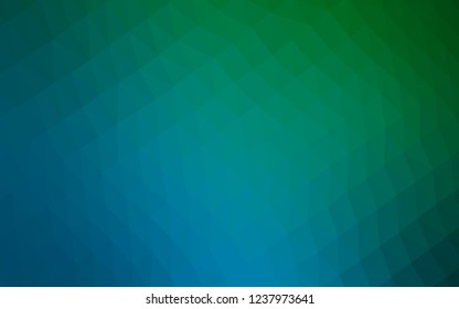 Dark Blue, Green vector shining hexagonal template. Creative illustration in halftone style with gradient. The completely new template can be used for your brand book.