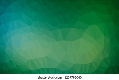 Dark Blue, Green vector shining hexagonal background. A vague abstract illustration with gradient. The textured pattern can be used for background.