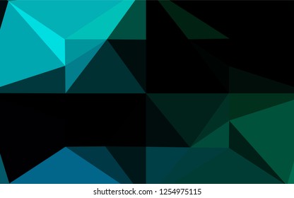 Dark Blue, Green vector shining hexagonal template. A sample with polygonal shapes. A completely new design for your business.