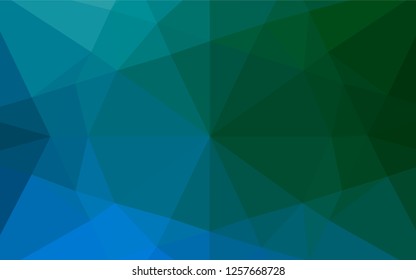 Dark Blue, Green vector shining hexagonal background. Modern geometrical abstract illustration with gradient. The completely new template can be used for your brand book.
