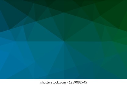 Dark Blue, Green vector shining hexagonal pattern. An elegant bright illustration with gradient. The polygonal design can be used for your web site.
