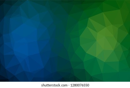 Dark Blue, Green vector shining hexagonal template. Modern geometrical abstract illustration with gradient. A completely new template for your business design.