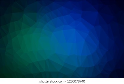 Dark Blue, Green vector shining hexagonal template. Glitter abstract illustration with an elegant design. A new texture for your design.