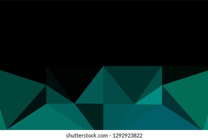 Dark Blue, Green vector shining hexagonal template. Creative illustration in halftone style with gradient. The elegant pattern can be used as part of a brand book.