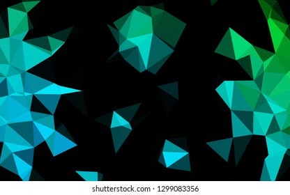 Dark Blue, Green vector shining triangular template. Brand new colorful illustration in with gradient. Completely new template for your business design.