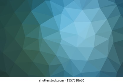 Dark Blue, Green vector shining triangular pattern. A sample with polygonal shapes. Brand new design for your business.