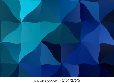 Dark Blue, Green vector shining triangular backdrop. Modern abstract illustration with triangles. Polygonal design for your web site.
