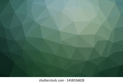 Dark Blue, Green vector shining triangular pattern. A completely new color illustration in a vague style. The best triangular design for your business.