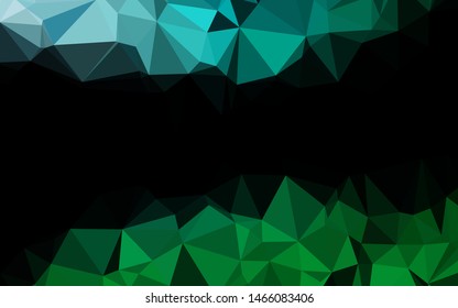 Dark Blue, Green vector shining triangular pattern. A completely new color illustration in a vague style. Elegant pattern for a brand book.