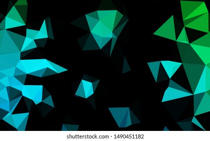 Dark Blue, Green vector shining triangular template. Shining colored illustration in a Brand new style. Completely new template for your business design.