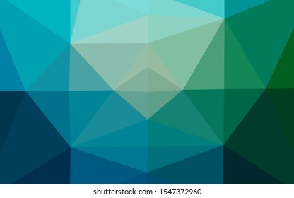 Dark Blue, Green vector shining triangular template. A sample with polygonal shapes. Brand new design for your business.