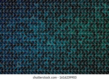 Dark Blue, Green vector shining triangular background. Shining polygonal illustration, which consist of triangles. Best triangular design for your business.