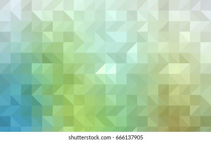 Dark Blue, Green vector shining triangular background. Brand-new colored illustration in blurry style with gradient. Brand-new style for your business design.