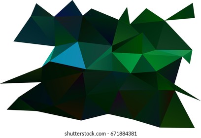 Dark Blue, Green vector shining triangular template. A vague abstract illustration with gradient. A new texture for your design.