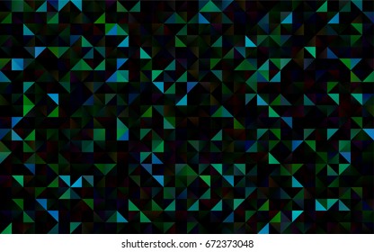 Dark Blue, Green vector shining triangular template. A completely new color illustration in a vague style. The polygonal design can be used for your web site.