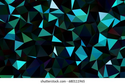Dark Blue, Green vector shining triangular template. An elegant bright illustration with gradient. A new texture for your design.