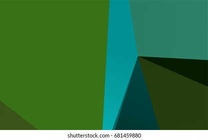 Dark Blue, Green vector shining triangular background. Colorful illustration in abstract style with gradient. Brand-new design for your business.