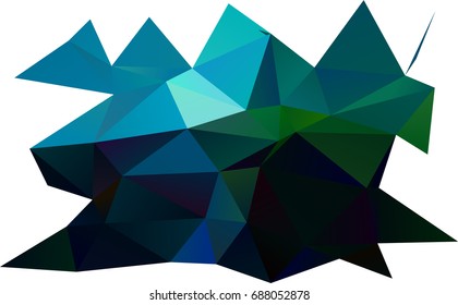 Dark Blue, Green vector shining triangular background. Shining colored illustration in a brand-new style. Brand-new style for your business design.