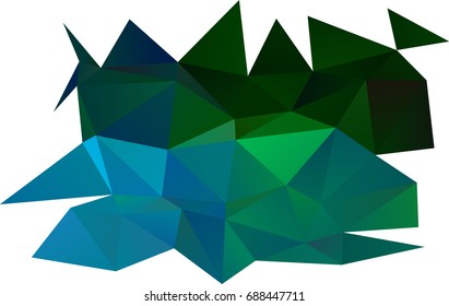 Dark Blue, Green vector shining triangular template. Colorful illustration in abstract style with gradient. Brand-new style for your business design.