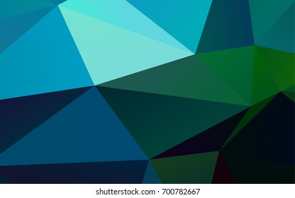 Dark Blue, Green vector shining triangular template. An elegant bright illustration with gradient. Brand-new design for your business.