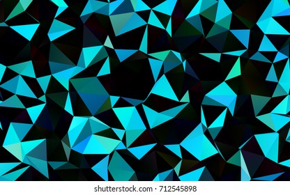 Dark Blue, Green vector shining triangular pattern. Shining colored illustration in a brand-new style. Brand-new design for your business.