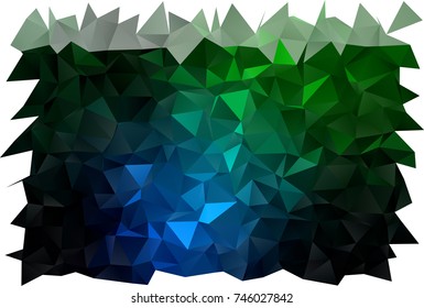 Dark Blue, Green vector shining triangular pattern. Brand-new colored illustration in blurry style with gradient. The template can be used as a background for cell phones.
