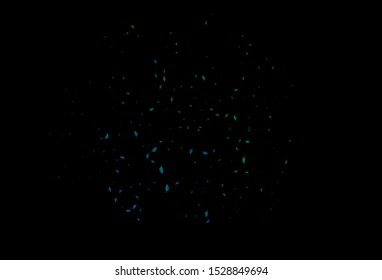 Dark Blue, Green vector sketch layout. Abstract leaves with gradient on simple background. Brand new style for your business design.