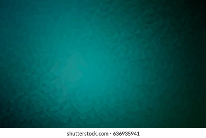 Dark Blue, Green vector of small triangles on white background. Illustration of abstract texture of triangles. Pattern design for banner, poster, cover.